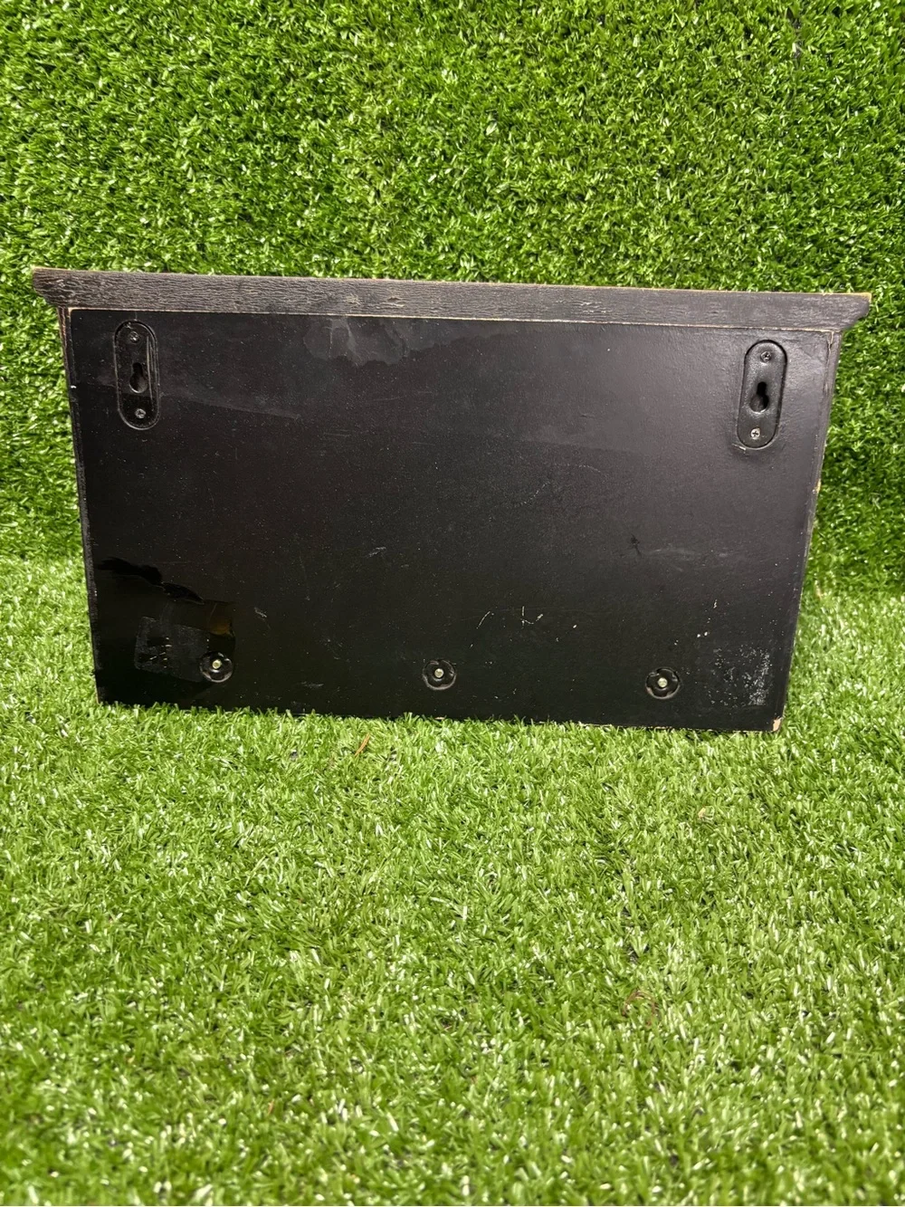 Primitive Black Shelf with 3 drawers and 3 pegs. Decorative Home Wall Decor